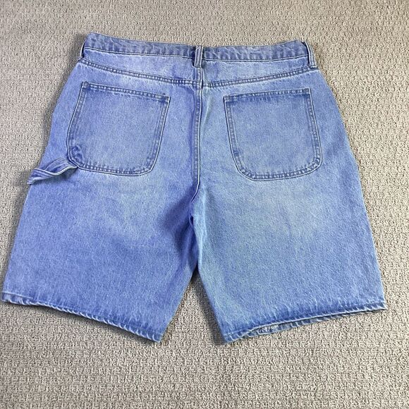 Arizona Jean Co. Denim Shorts 34 Blue Baggy Fit Carpenter Style - Picture 2 of 4